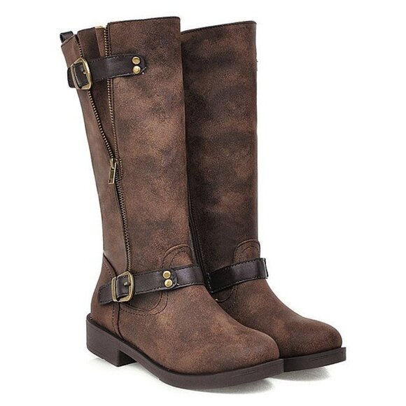 BUTITI - Brown Side-Buckle Boot - Picture 3 of 9